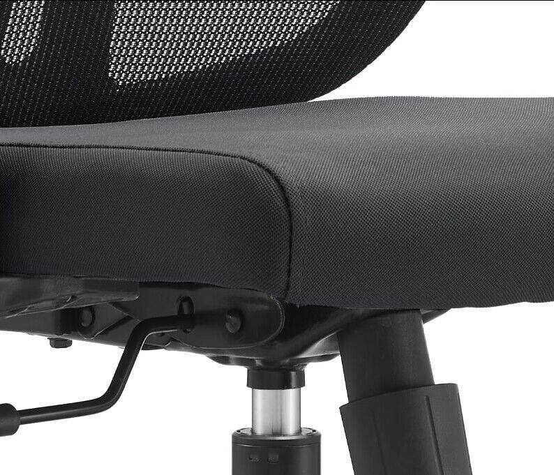 Alt View 7. LeisureMod - Nift Mesh Office Desk Chair with Headrest, Adjustable Height, Tilt, Armrests & Durable ABS Frame - Black.