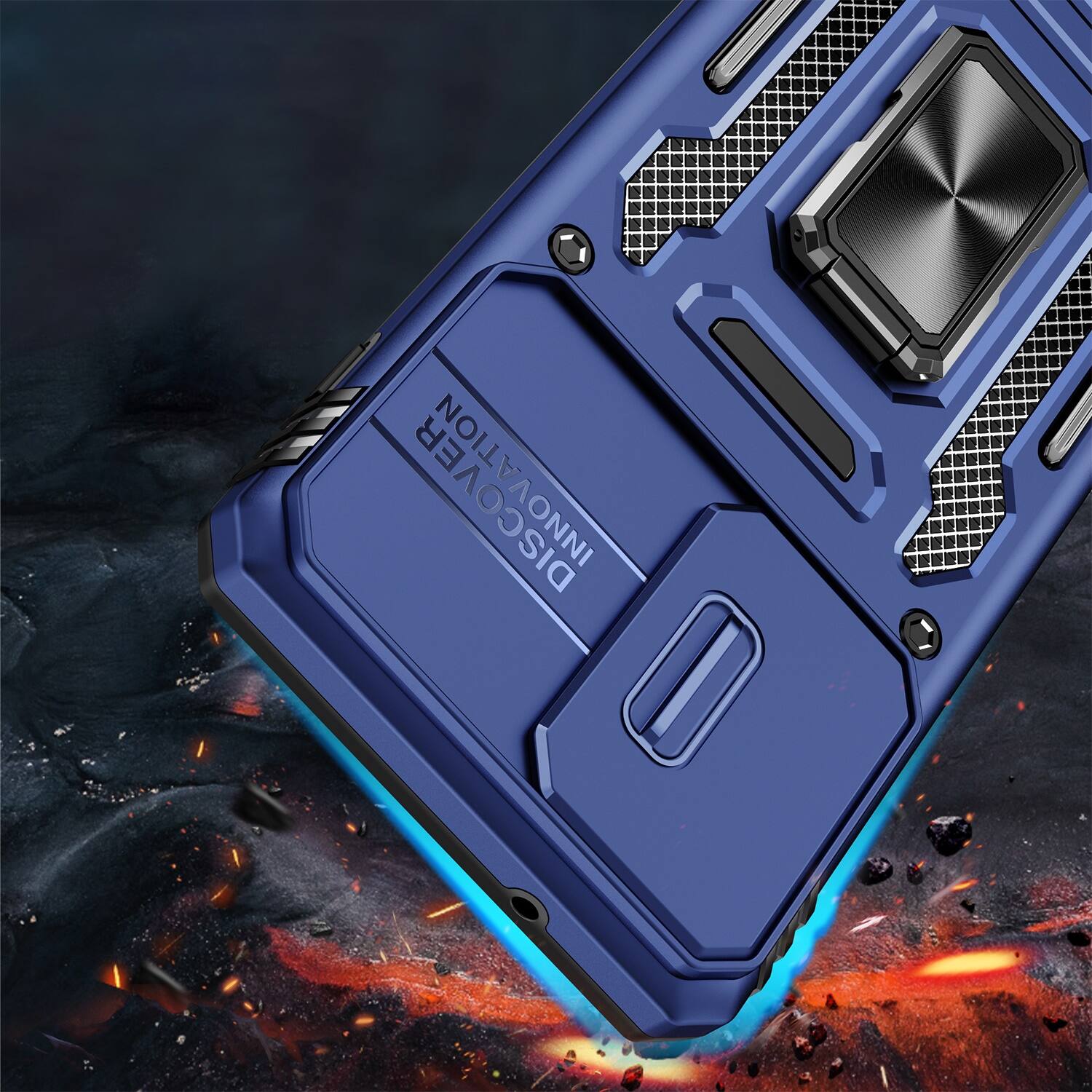 Alt View 16. SaharaCase - Raider Series Heavy-Duty Case for Motorola Edge (2024) - Midnight Blue.