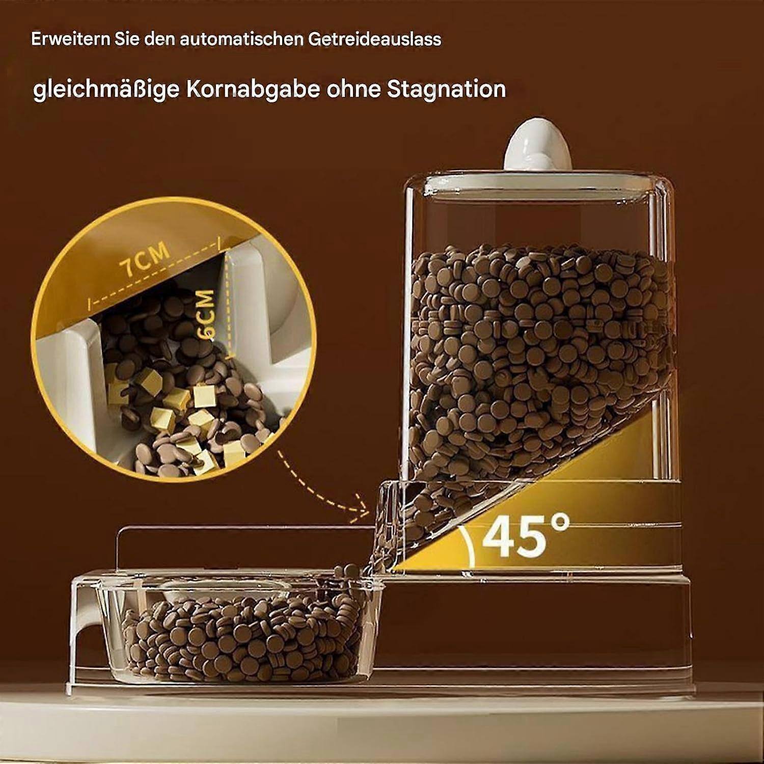 Erweitern Sie den automatischen Getreideauslass  
gleichmäßige Kornabgabe ohne Stagnation  

7CM  
6CM  
45°