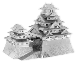Metal Earth - Premium Series Osaka Castle 3D Metal Model Kit Fascinations - Silver