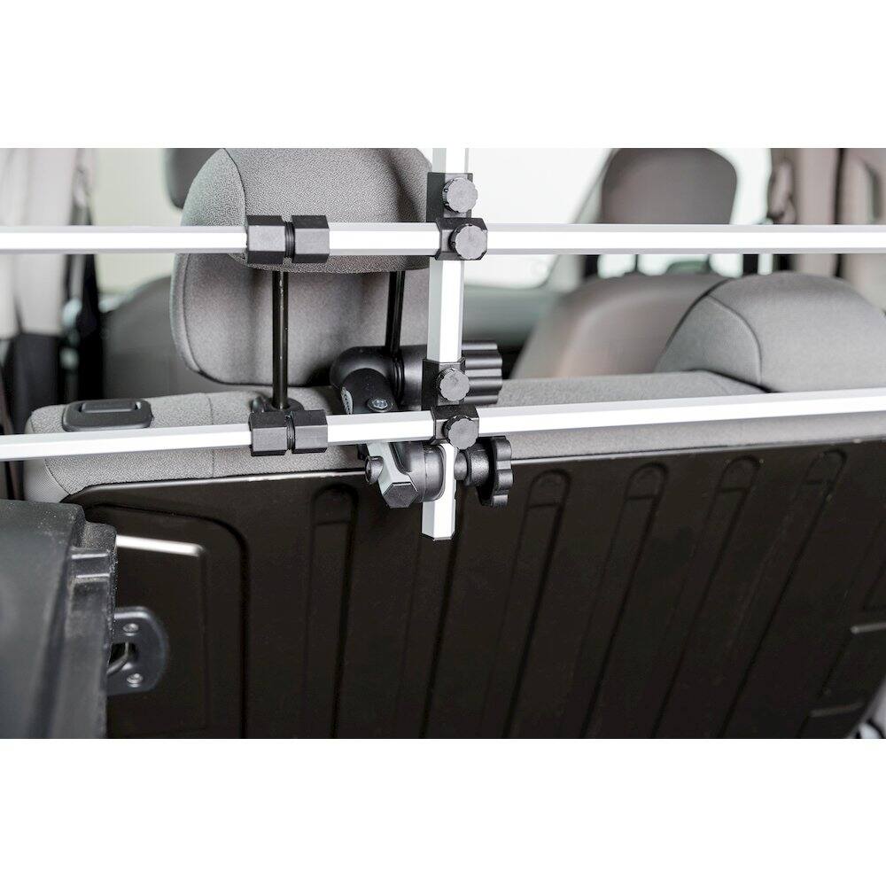 Alt View 4. TRIXIE - Adjustable Aluminum Grid Back Seat Pet Barrier for Dogs - Silver/Black.