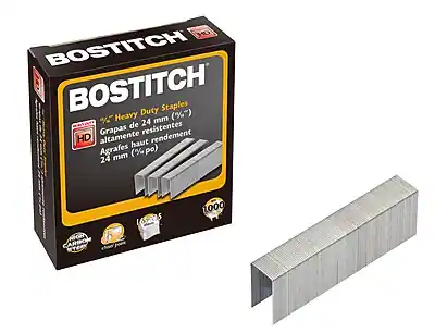 BOSTITCH  
Heavy Duty Staples  
24 mm (1/4")  
Grapas de 24 mm (1/4") altamente resistentes  
Agrafes 24 mm (1/4") haut rendement  
1000