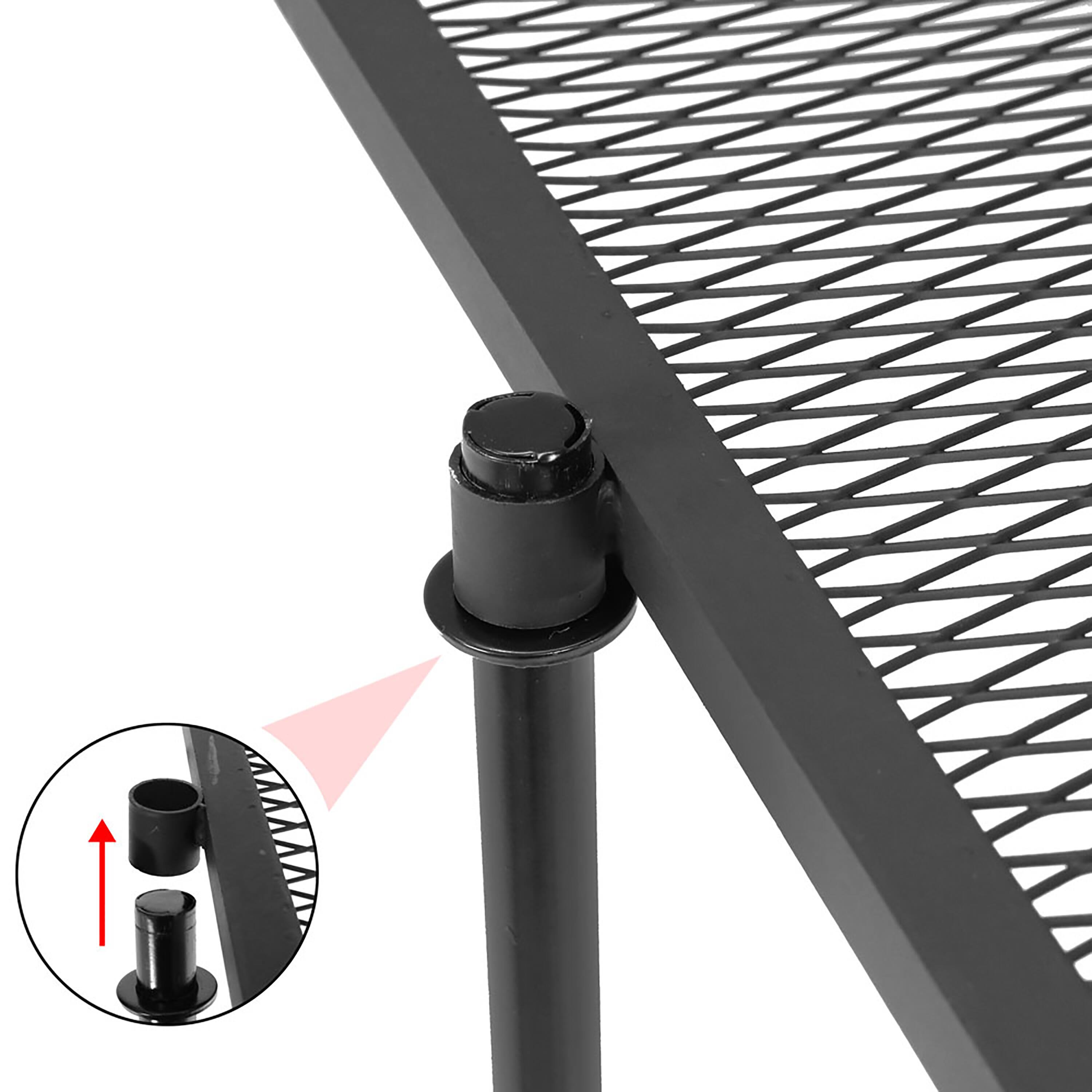 Alt View 5. Sunnydaze - 24 in Steel Fire Pit Cooking Swivel Grill with Heat Resistance - Black.