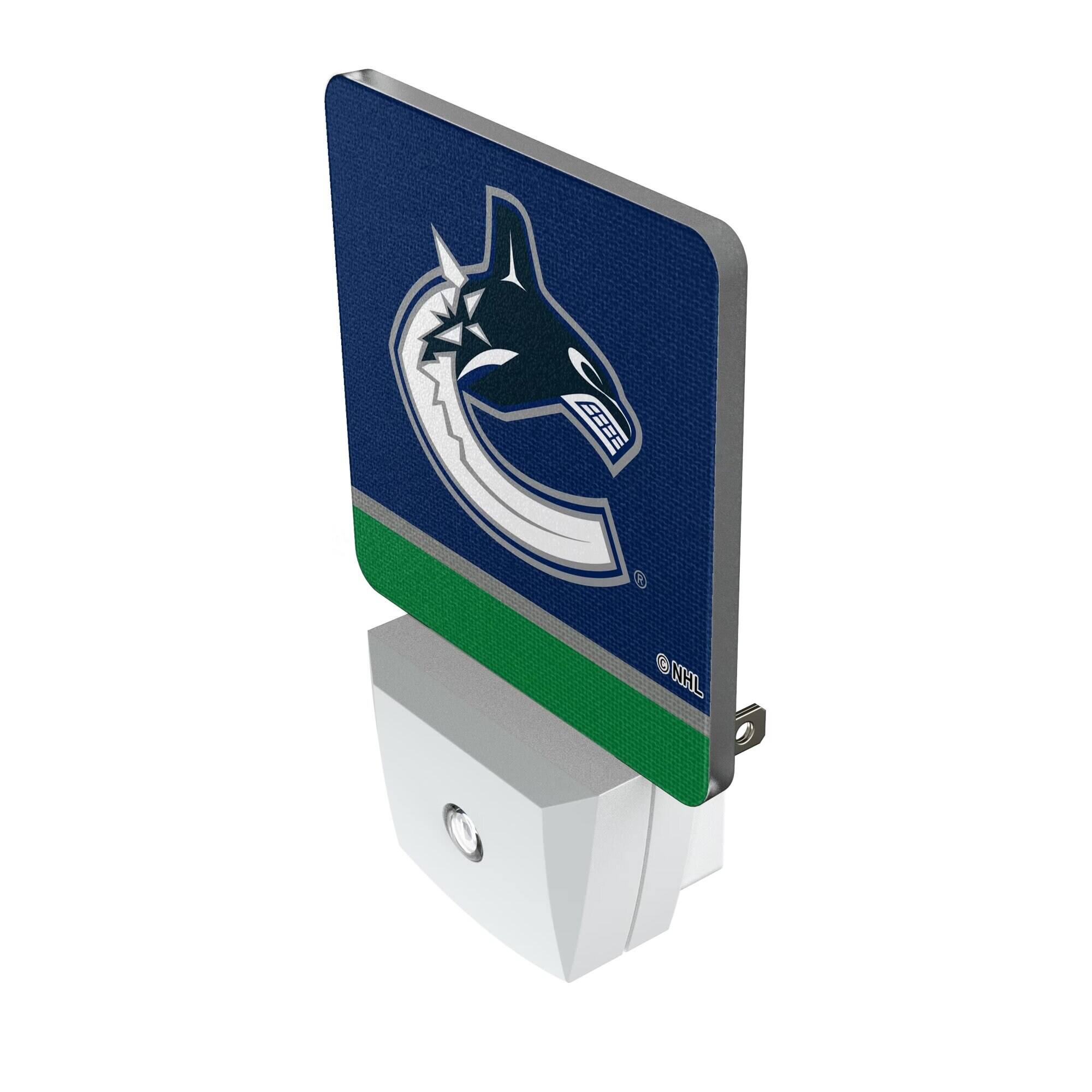 Alt View 1. Keyscaper - Vancouver Canucks Stripe Design Nightlight 2-Pack - Multicolor.