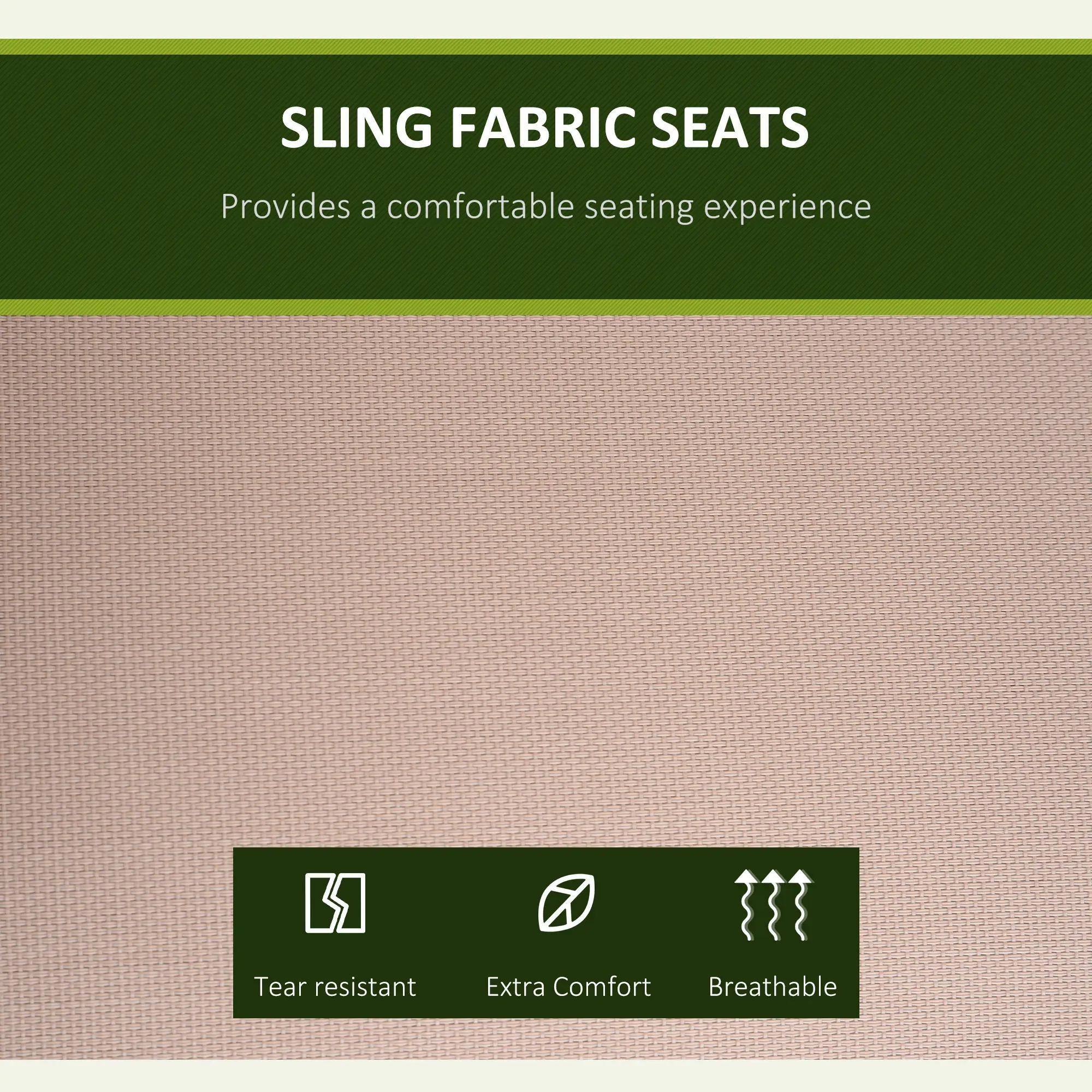 Sling Fabric Seats provides a comfortable seating experience. It is tear-resistant, extra comfortable, and breathable.