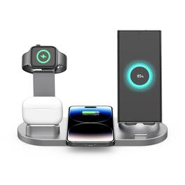 YONWAY - 4 in 1 Wireless Charger Stand Pad, Fast Charging Dock Station, Desk Phone Chargers for iPhone, Watches, Airpods
