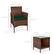 - Chair:
- Height: 32.25 in.
- Width: 21.75 in.
- Depth: 24.75 in.
- Seat Height: 17.75 in.
- Seat Depth: 20 in.
- Armrest Height: 23 in.
- Table:
- Height: 15.75 in.
- Width: 15.75 in.
- Depth: 15.75 in.