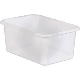 Teacher Created Resources - Small Plastic Storage Bin, Clear