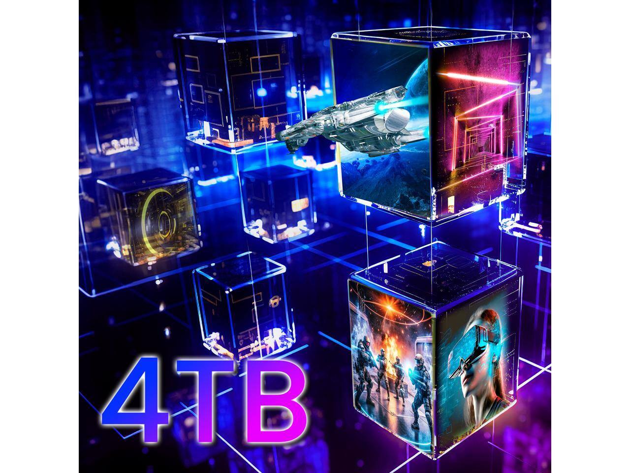 Alt View 9. ADATA - XPG BLADE M.2 2280 4TB PCI-Express 5.0 x4 3D NAND Internal Solid State Drive (SSD) Speed up to 14000mb/s SMAR-980B-4TCS.