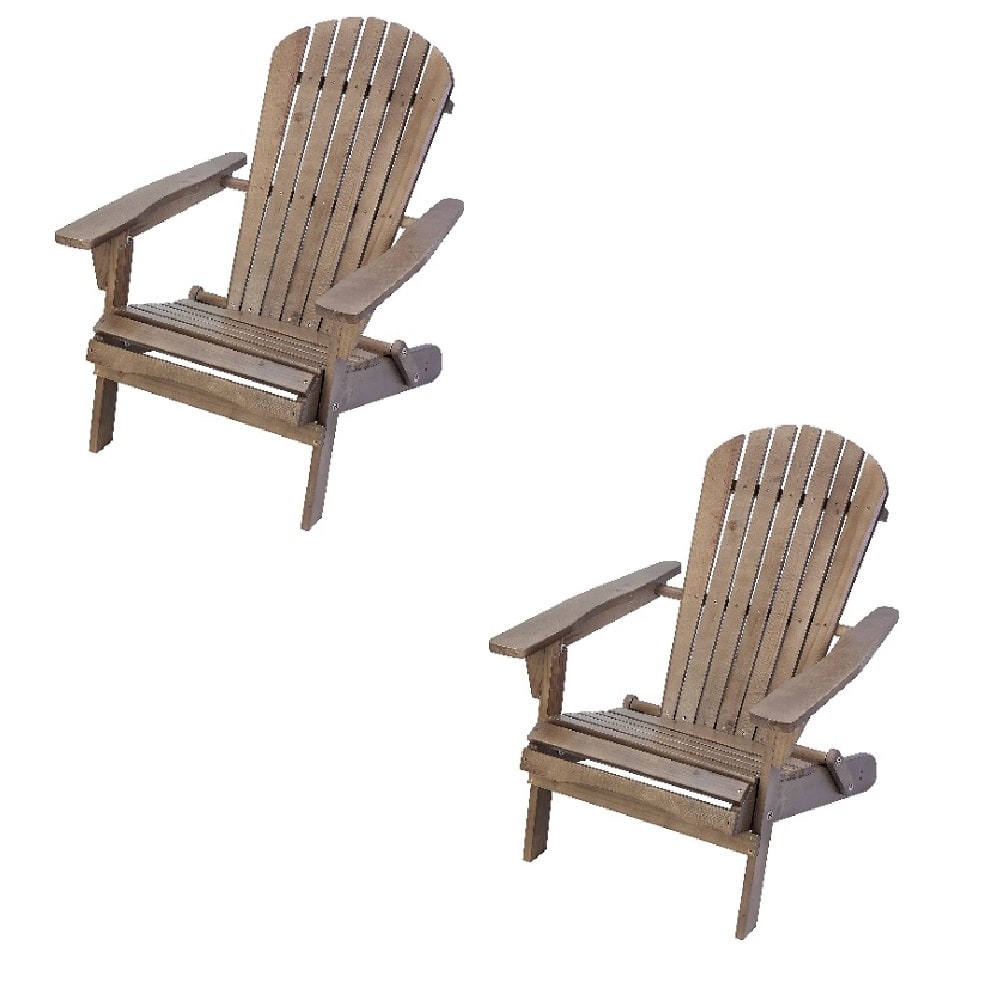 Jiallo - Grand Collection Folding Large Size Adirondack Chair Pine Wood - Dark Brown price history on PriceWatchPro