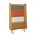 Front. Linon Home Décor - Pollard Multicolor 4-Shelf Bookcase - Natural.