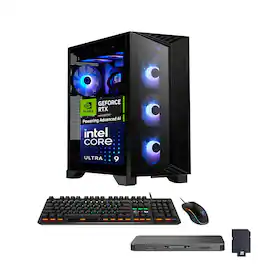 MSI - Upgraded - AEGIS R2 AI Gaming Desktop,Intel Core Ultra 9 285,GeForce RTX 5080,64GB DDR5,2TB SSD+1TB Dock Set,Win 11 Pro - Black