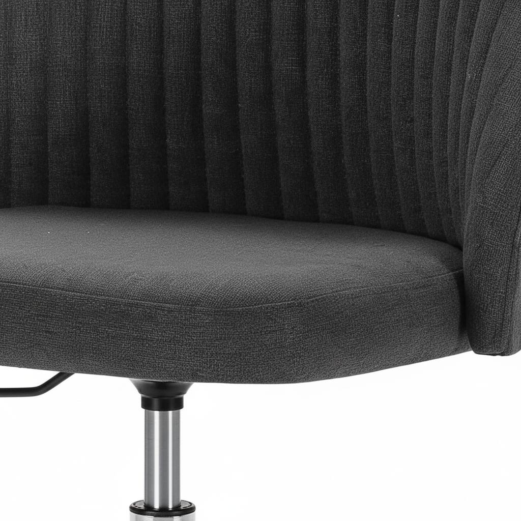 Left. AOITUN - Office chair charcoal gray - armless desk chair with wheels for home office - comfy wide seat computer task chair - Gray.