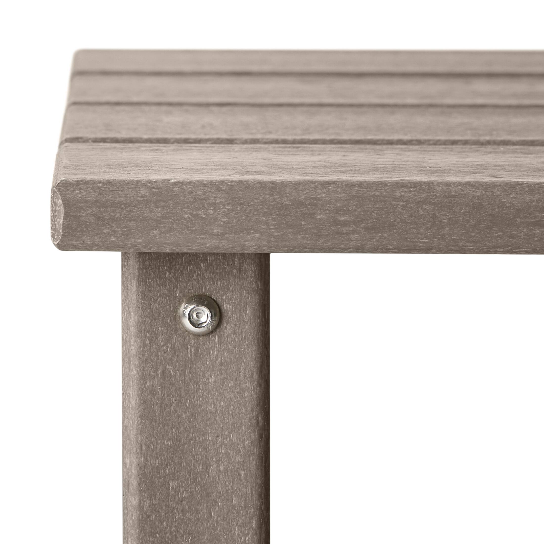 Alt View 3. WestinTrends - WestinTrends Malibu 14" square outdoor Side table for Adirondack chair - Weathered Wood.