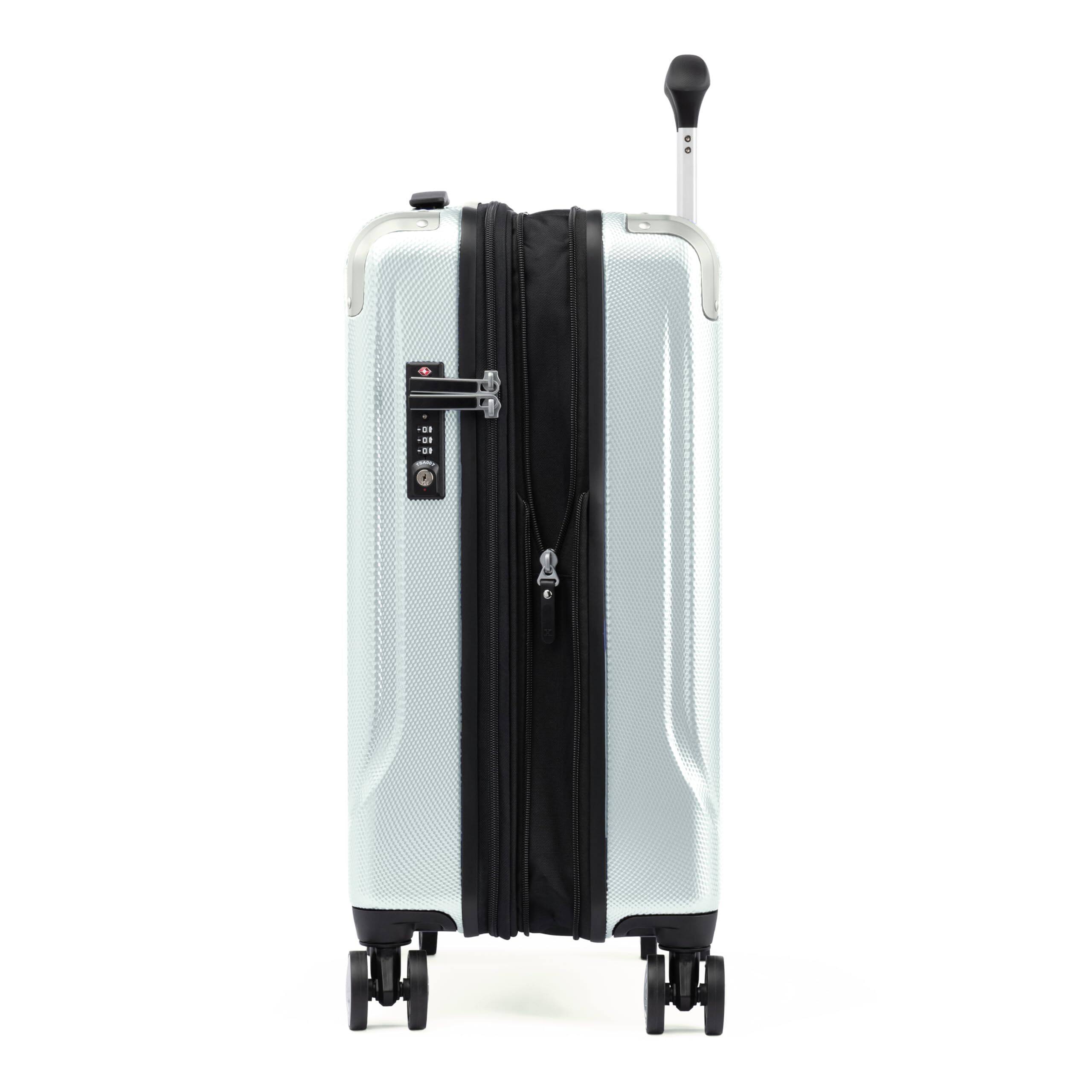 Left. Travelpro - Travelpro Pathways 3 Hardside Expandable 21" Carry On Spinner - Cloud Grey.