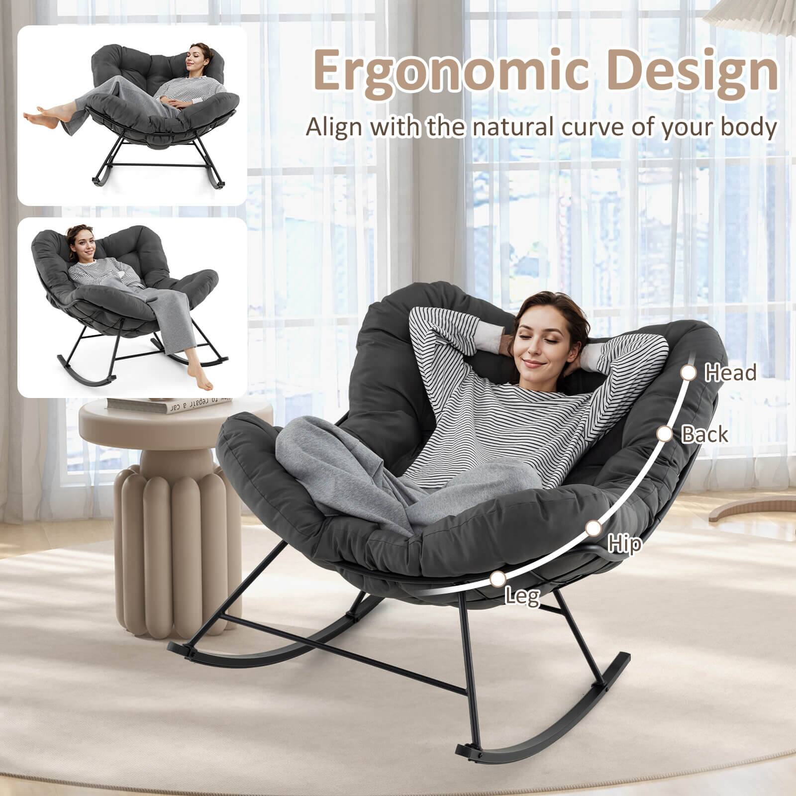 Ergonomic Design  
Align with the natural curve of your body  

Head  
Back  
Hip  
Leg