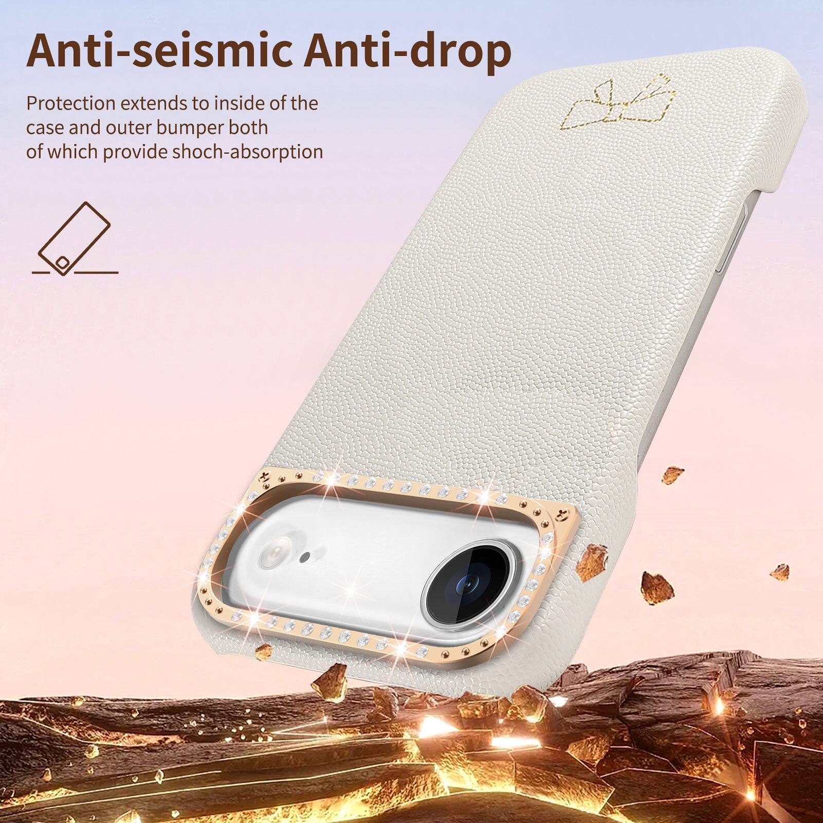 Anti-seismic Anti-drop Protection extends to inside of the case and outer bumper both of which provide shock-absorption