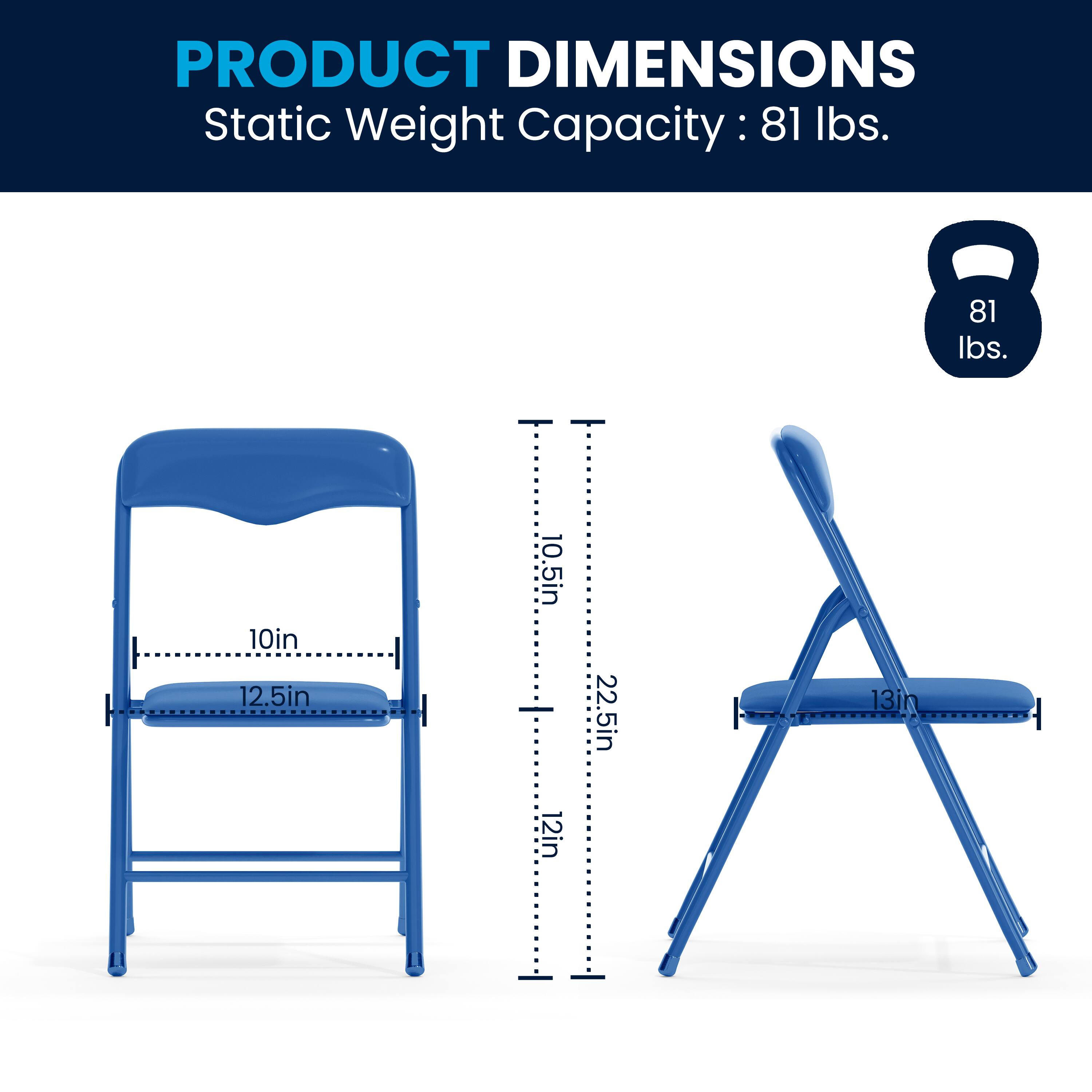 PRODUCT DIMENSIONS  
Static Weight Capacity: 81 lbs.  
10in x 12.5in x 10.5in x 12in x 22.5in x 13in