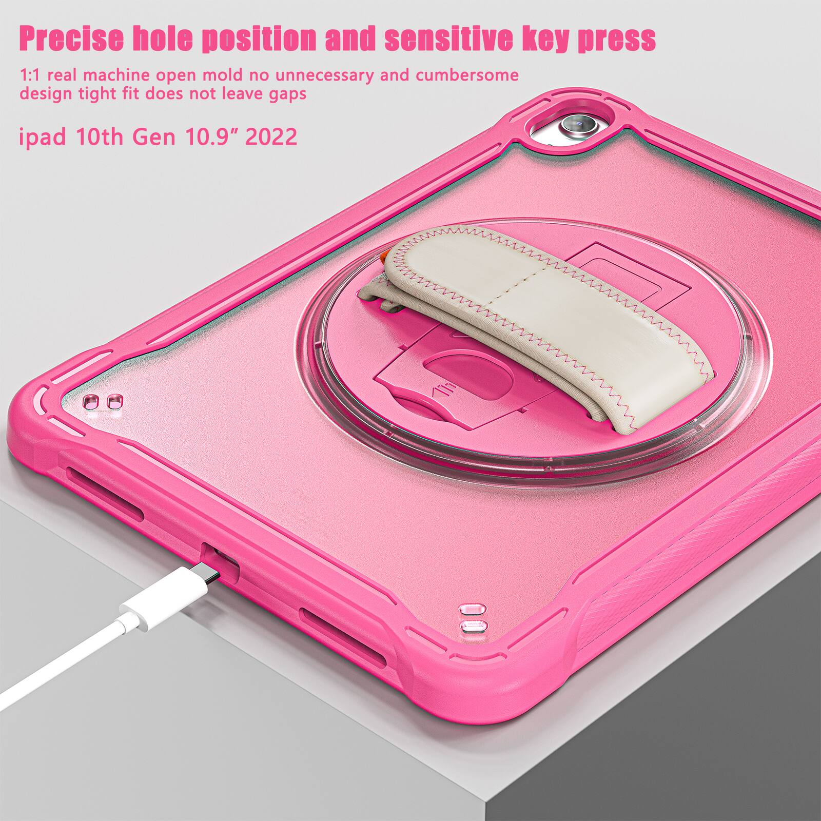 Precise hole position and sensitive key press  
1:1 real machine open mold no unnecessary and cumbersome design tight fit does not leave gaps  
iPad 10th Gen 10.9" 2022