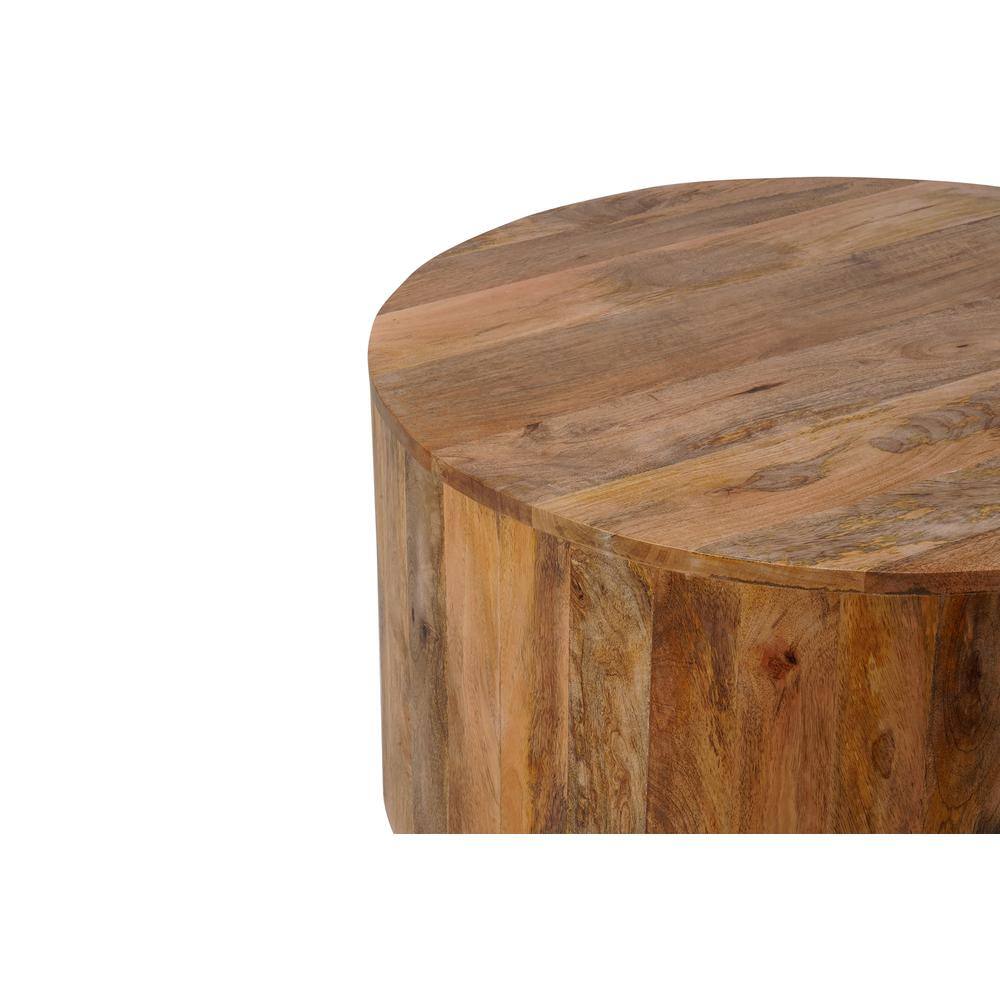 Alt View 4. Carolina Chair & Table - Krissa 30" Round Mango Wood Coffee Table - Natural - Brown.