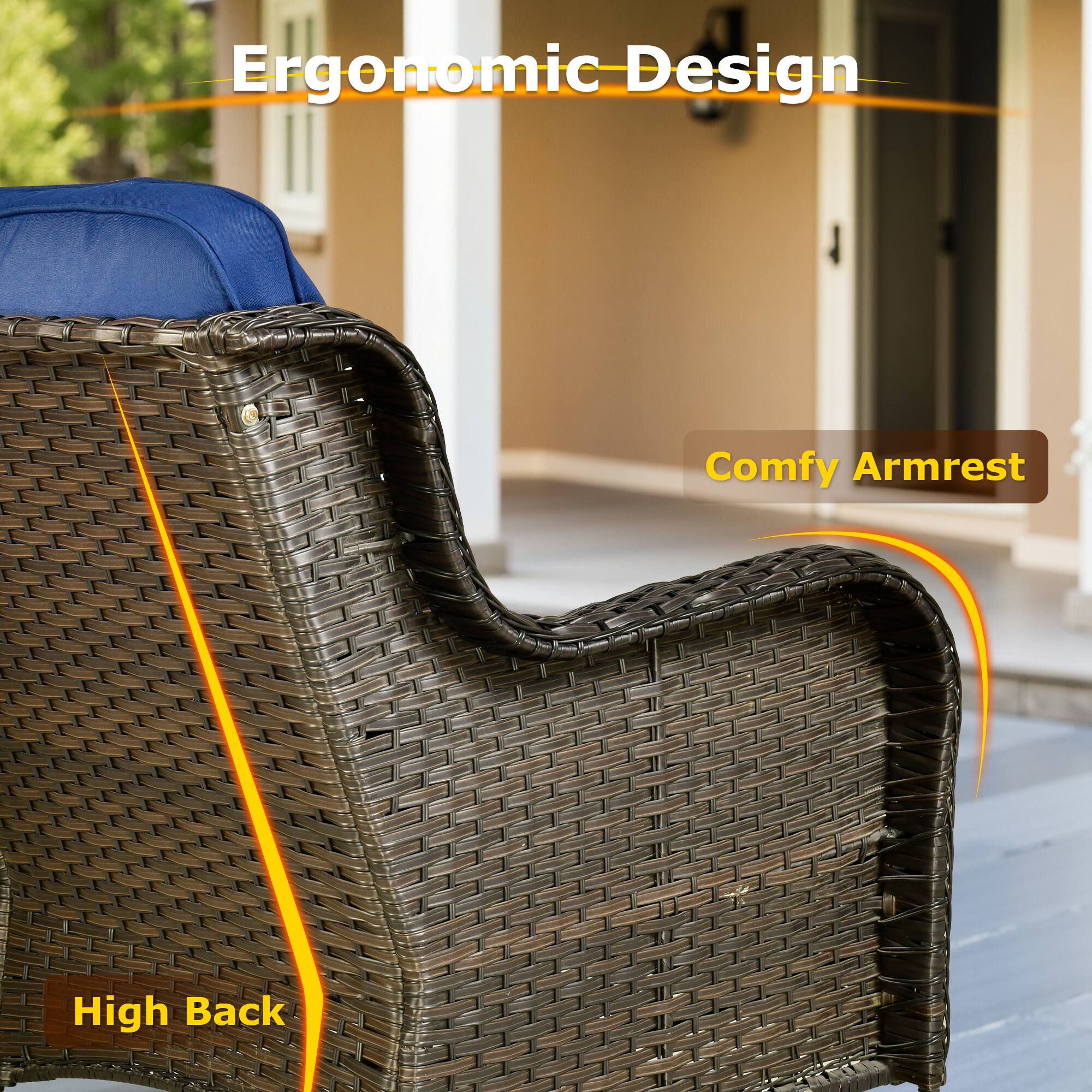 Ergonomic Design  
Comfy Armrest  
High Back