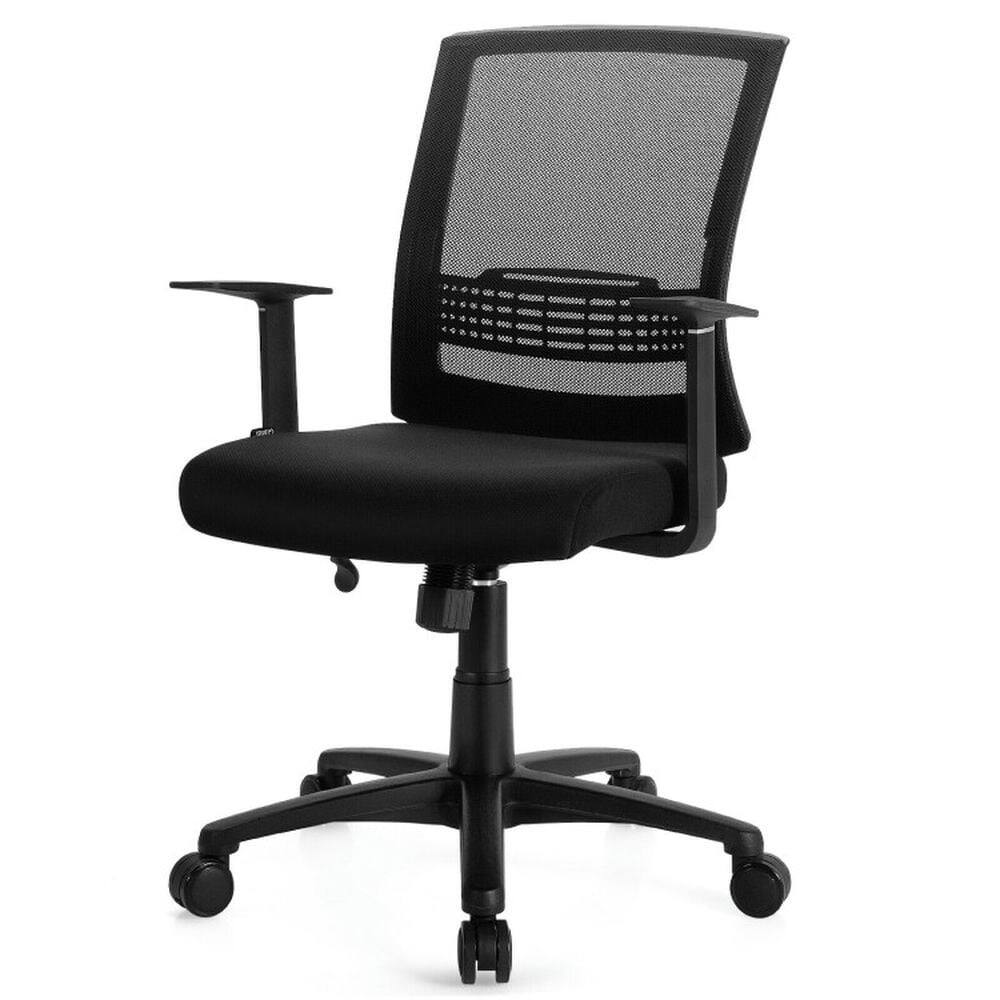 Alt View 1. Kadyn - Adjustable Mid Back Mesh Office Chair with Lumbar Support, Home Office Computer Desk Chair, Small Office Chair - Black.