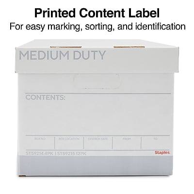 Printed Content Label  
For easy marking, sorting, and identification  

MEDIUM DUTY  

CONTENTS:  
ST59214 4PK | ST59215 12PK  

Staples