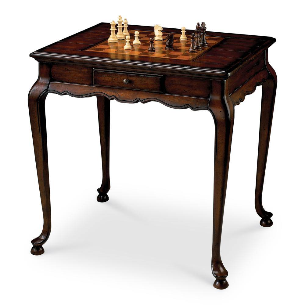 Back. Butler Specialty - Bannockburn Game Table - Dark Brown.