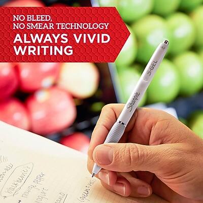 NO BLEED  
NO SMEAR TECHNOLOGY  
ALWAYS VIVID WRITING  

Sharpie S.GEL