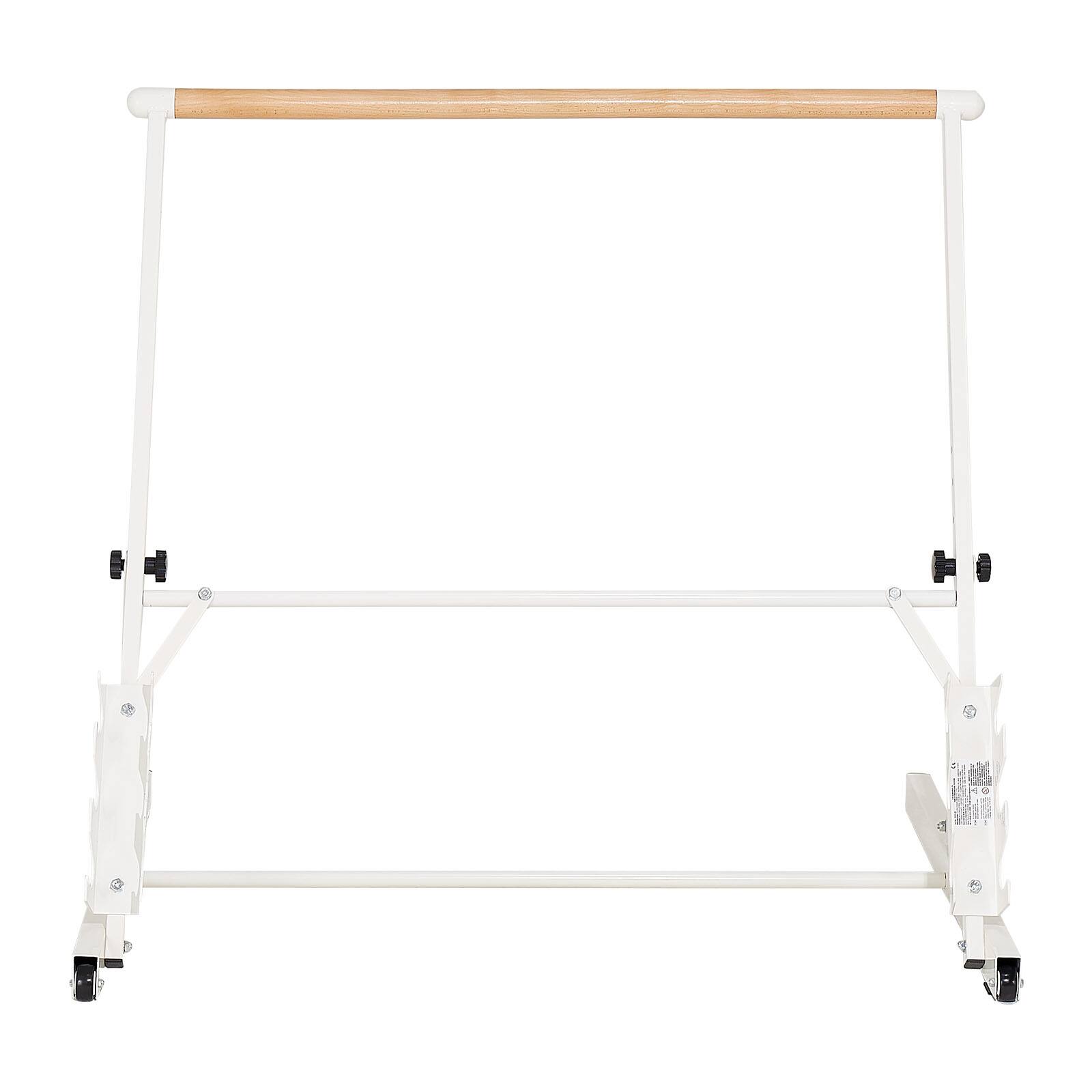 Alt View 5. VEVOR - Ballet Barre, 3 ft Freestanding Portable Barre Bar, Home Fitness Exercise Equipment for Abs, Arms, Strength, and Cardio - White.