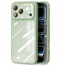 Dteck - Silicone Case with Glass Camera Lens Cover for Apple iPhone 17 Pro Max, Heat Dissipation Cooling Bumper Design - Mint