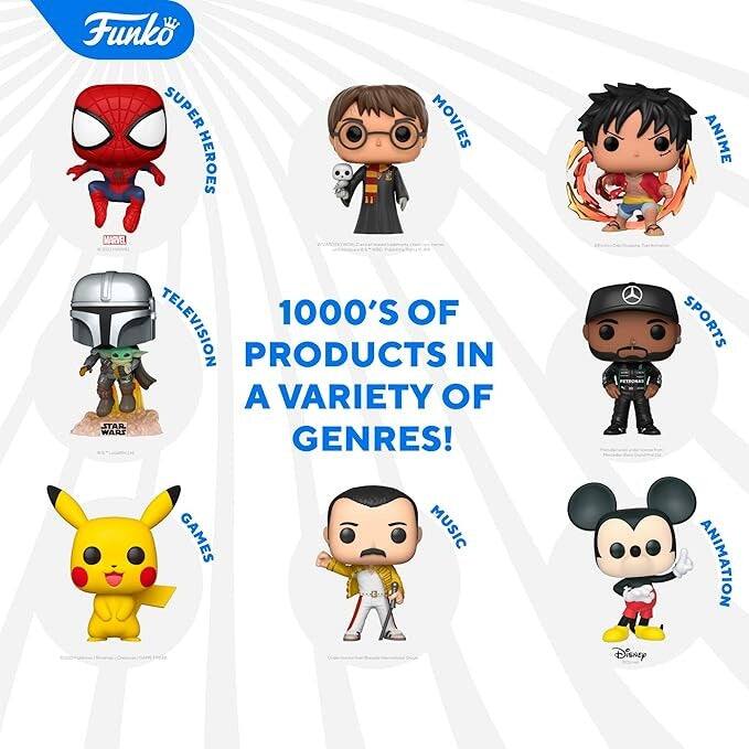 Funko SUPER HEROES MARVEL 1000'S OF TELEVISION PRODUCTS A VARIETY OF IN STAR WARS GENRES! GAMES MUSIC Disney ANIME SPORTS ANIMATION