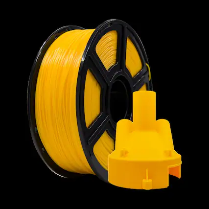 Front. Flashforge - Flashforge ABS Pro Filament 1.75mm Yellow, 3D Printer Filament 1kg (2.2lbs) Spool-Dimensional Accuracy +/- 0.02mm - Yellow.