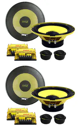 Pyle - PLG6C 6.5" 800W 2 Way Car Audio Component Speakers Set Power System - Black