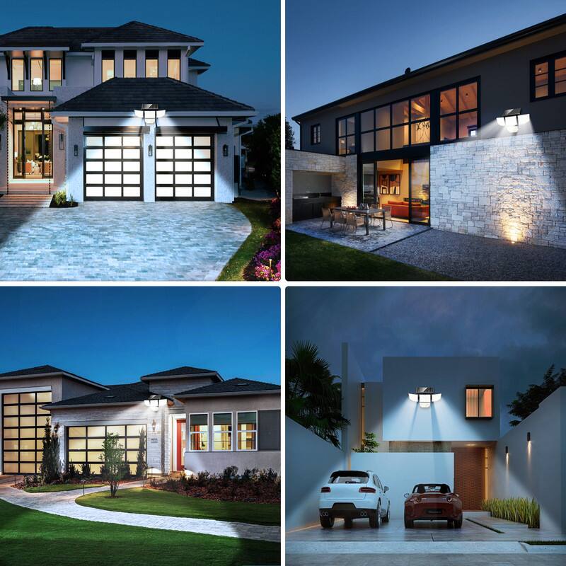 Alt View 1. Adewalk - Upgraded 3000LM 188 LED 4 Head Solar Light Motion Sensor IP65 Waterproof Security Lamp for Yard Backyard Use - White.