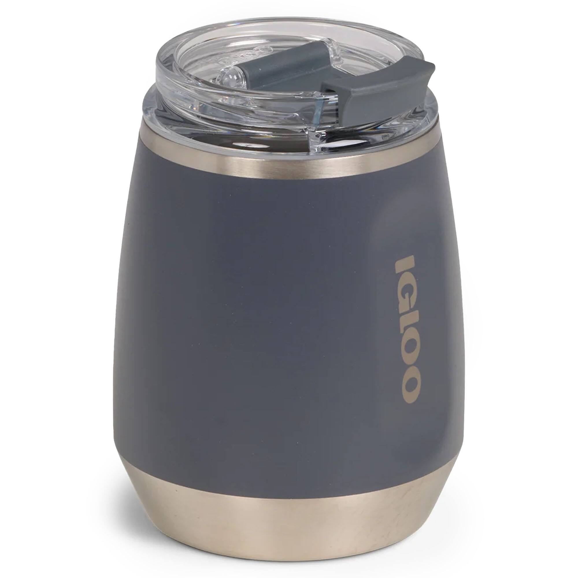 Alt View 5. Igloo - IGLOO 10 oz. Stainless Steel Wine Tumbler, Carbonite - Carbonite.