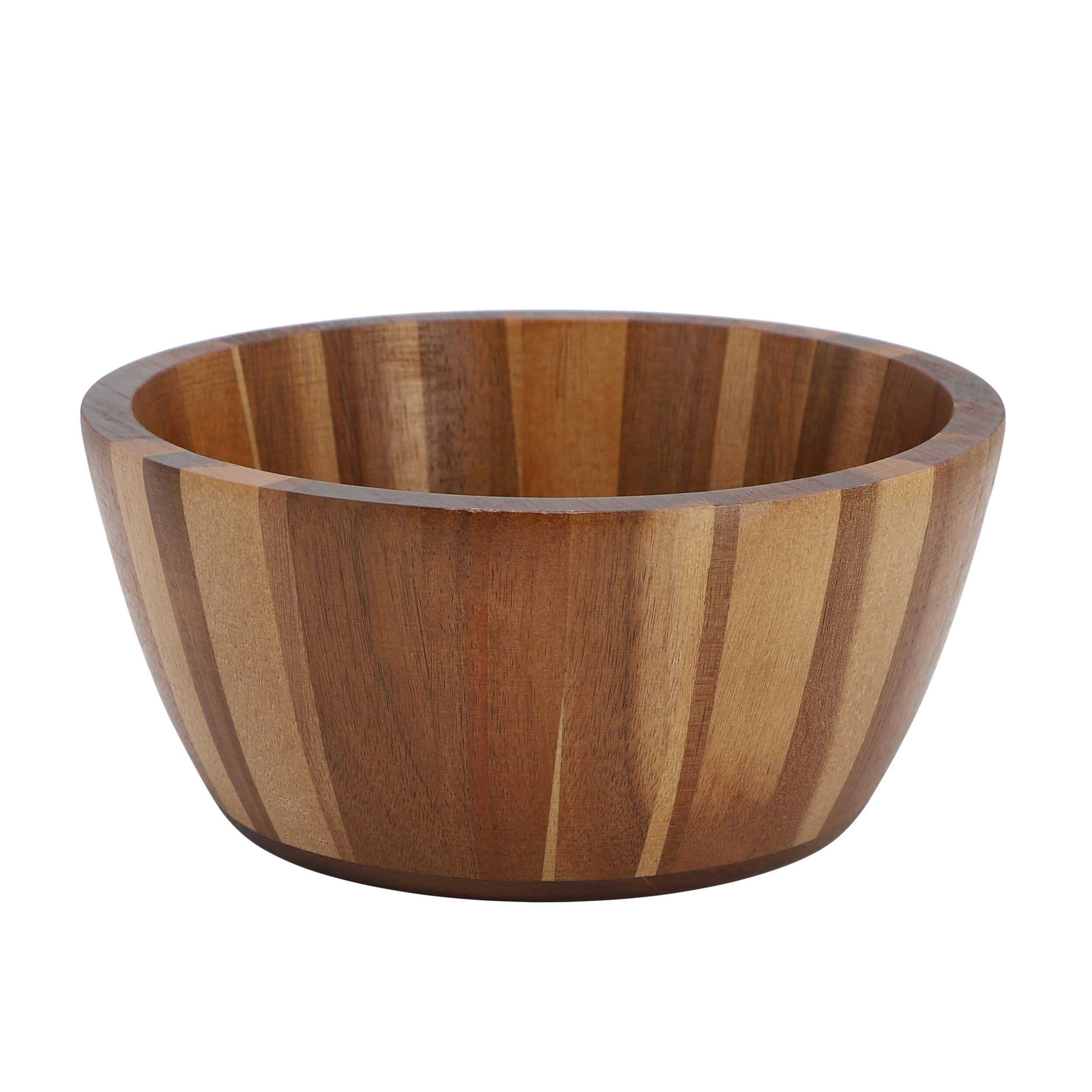 Alt View 1. MegaChef - MegaChef 2 Piece 8.5 Inch Acacia Wood Salad Bowl Set - Brown.
