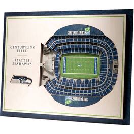 YouTheFan - Seattle Seahawks 17'' x 13'' 5-Layer StadiumViews 3D Wall Art - Brown