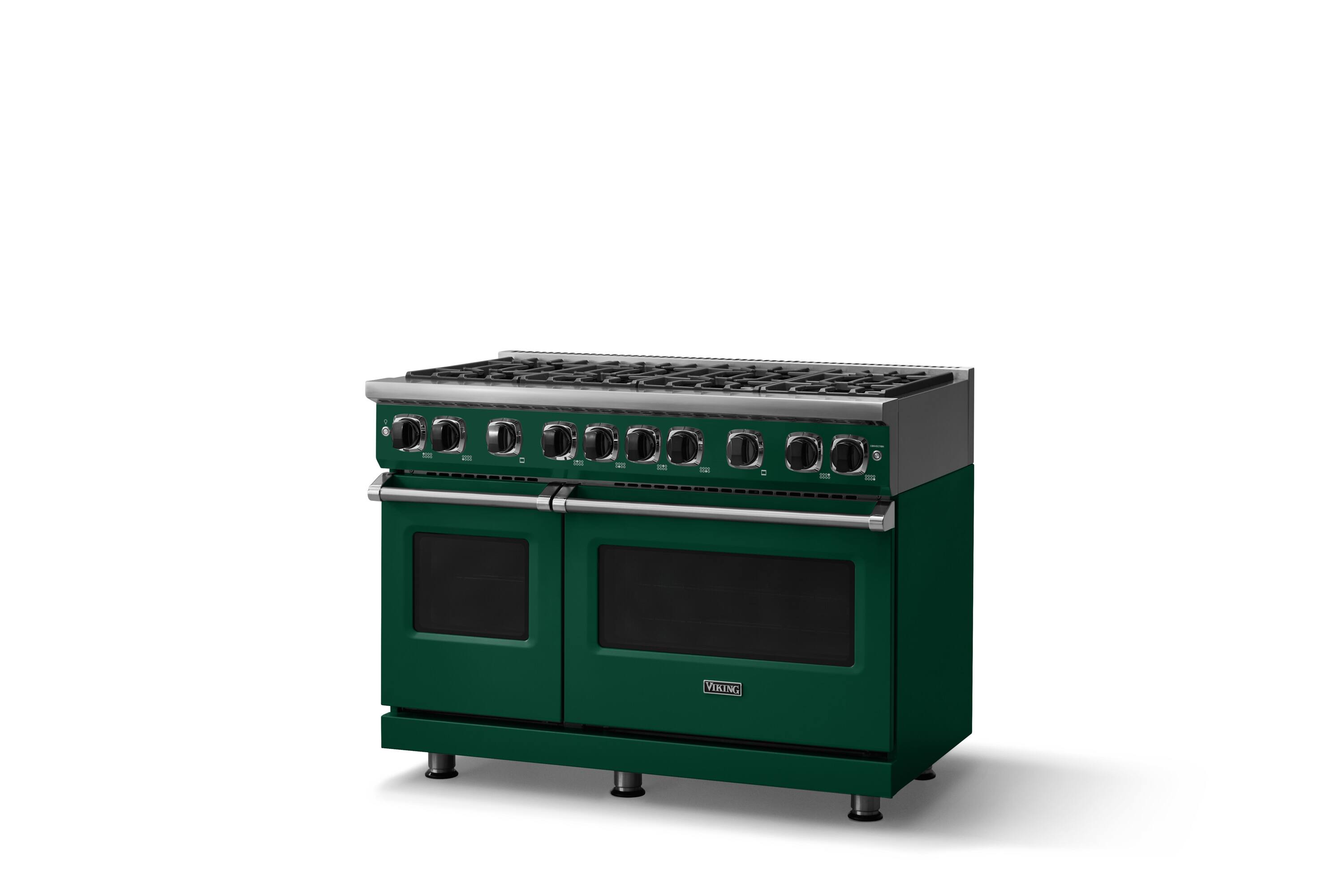 Angle. Viking - 48"W. 7.3 Cu. Ft. Freestanding Sealed 8 Burner LP Gas Range - Ivy - Ivy.