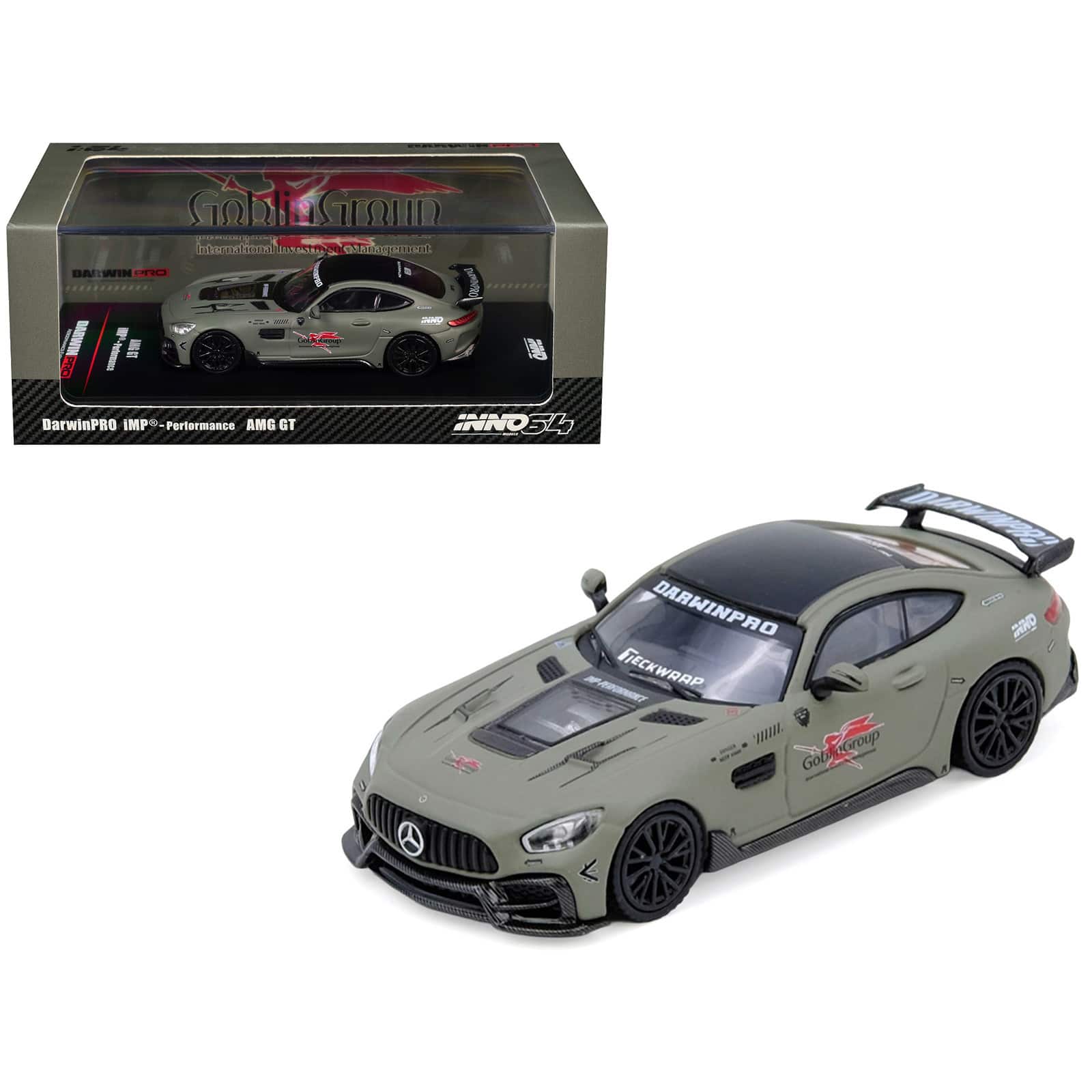 "DarwinPRO iMP-Performance AMG GT ""Goblin Group"" Matt Green with Black Top 1/64 Diecast Model Car by Inno Models" price history on PriceWatchPro