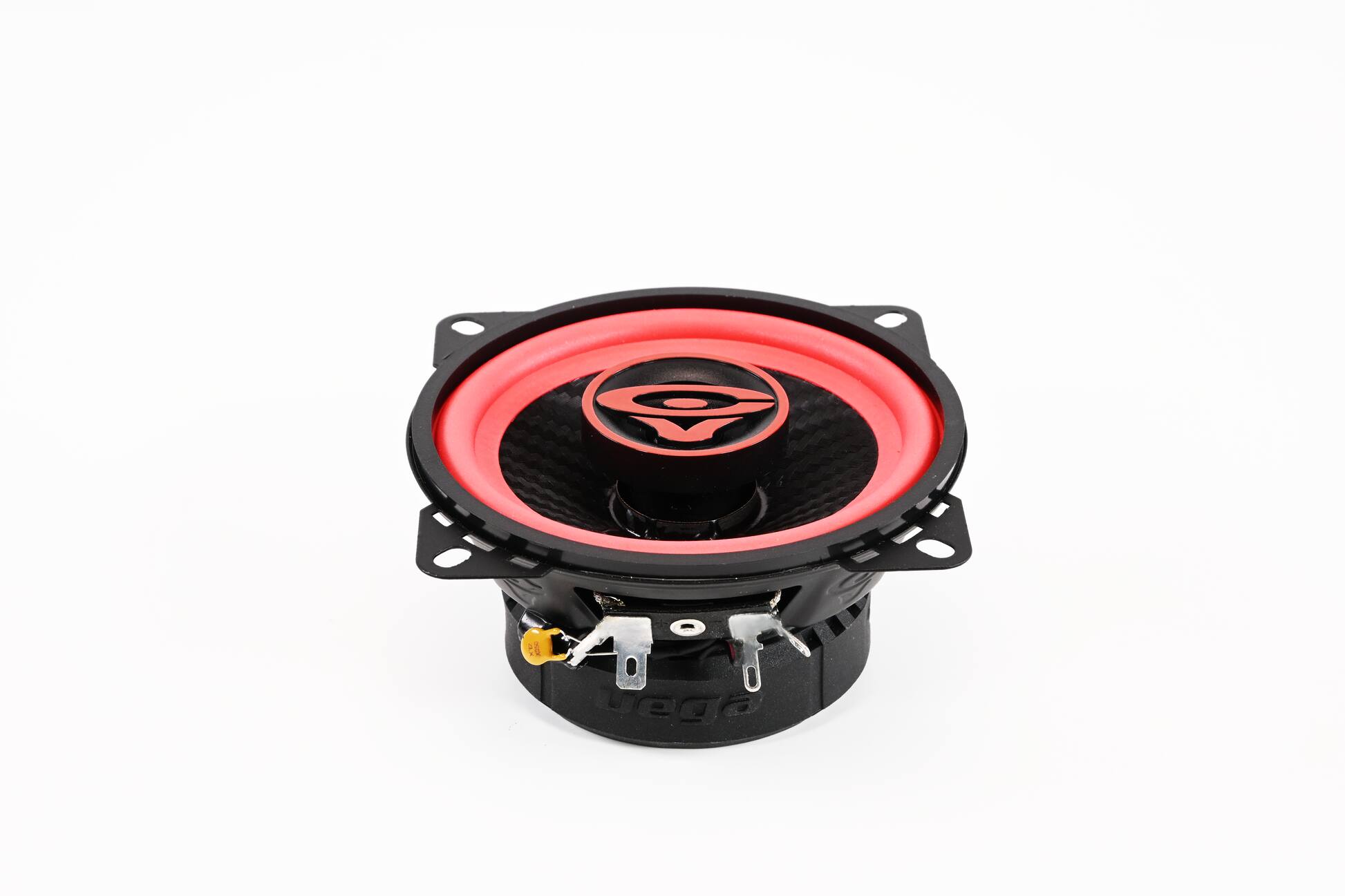 Left. Cerwin Vega - Cerwin Vega - V4 Vega 2025 Edition - 4" 2-Way Coaxial Speakers (4Ω) - Black and Red.