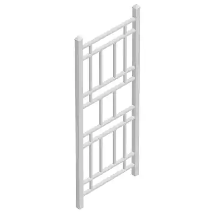 Front. Dura-Trel - Dura-Trel Wellington 28 x 75 Inch PVC Vinyl Outdoor Garden Patio Trellis, White - White.