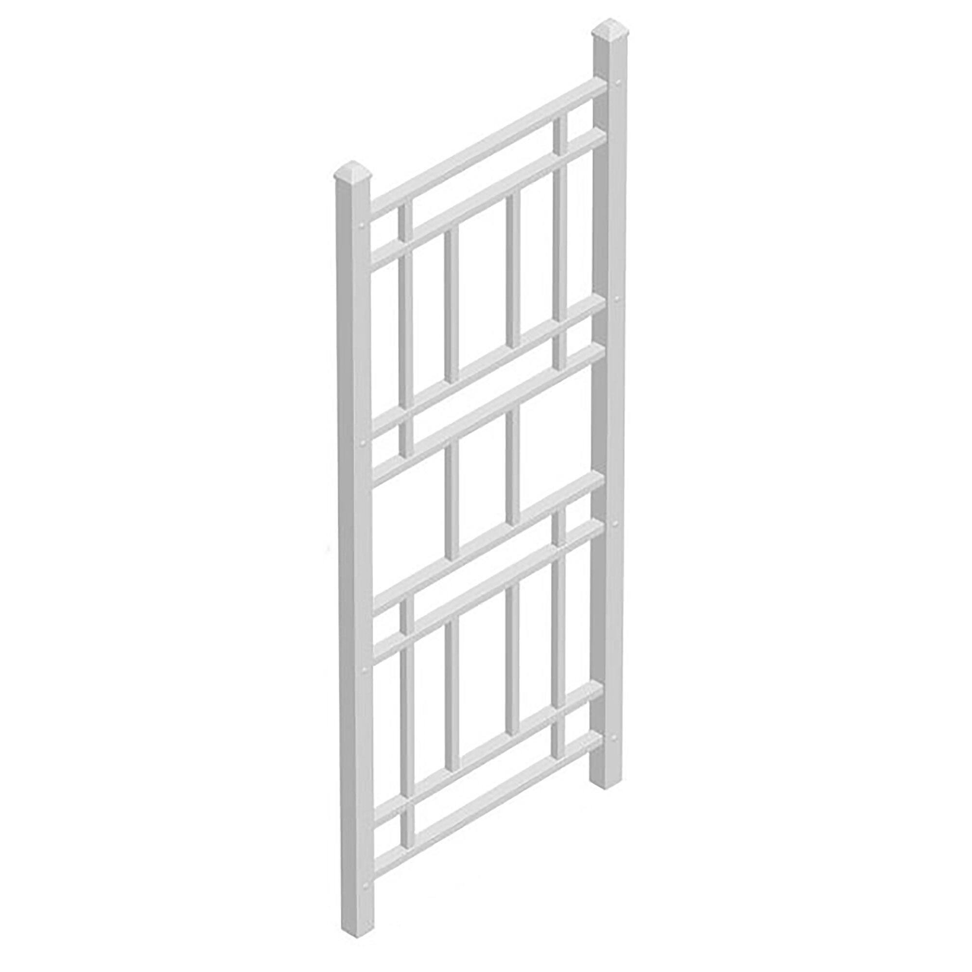 Front. Dura-Trel - Dura-Trel Wellington 28 x 75 Inch PVC Vinyl Outdoor Garden Patio Trellis, White - White.