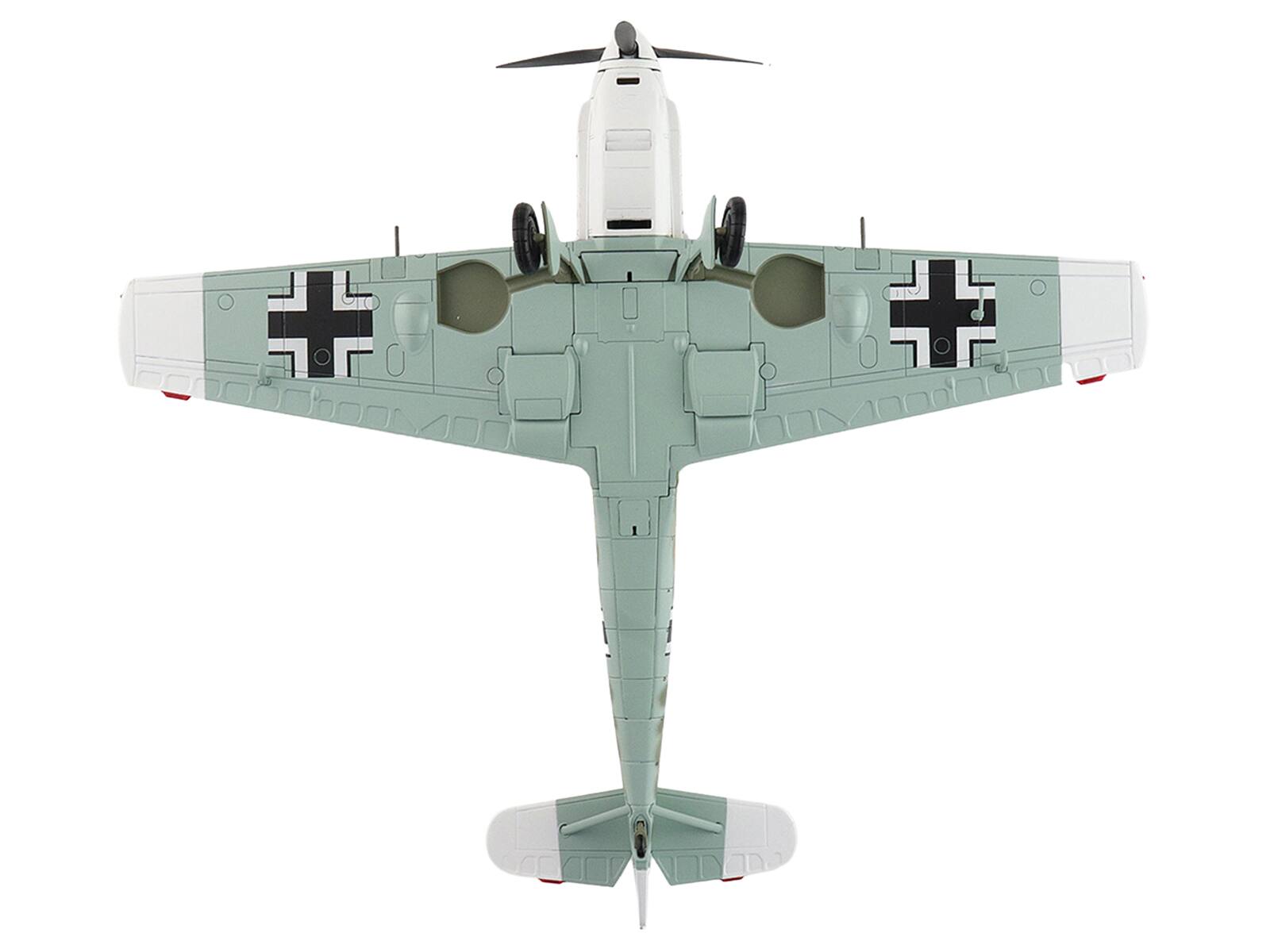 Alt View 1. Hobby Master - Messerschmitt Bf 109E-3 Yellow 15 Karl Wolff III/JG 52 France 1940 German Luftwaffe Air Power Series 1/48 - White, Green.