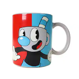 Just Funky - Cuphead and Mugman 16oz Ceramic Mug - Red