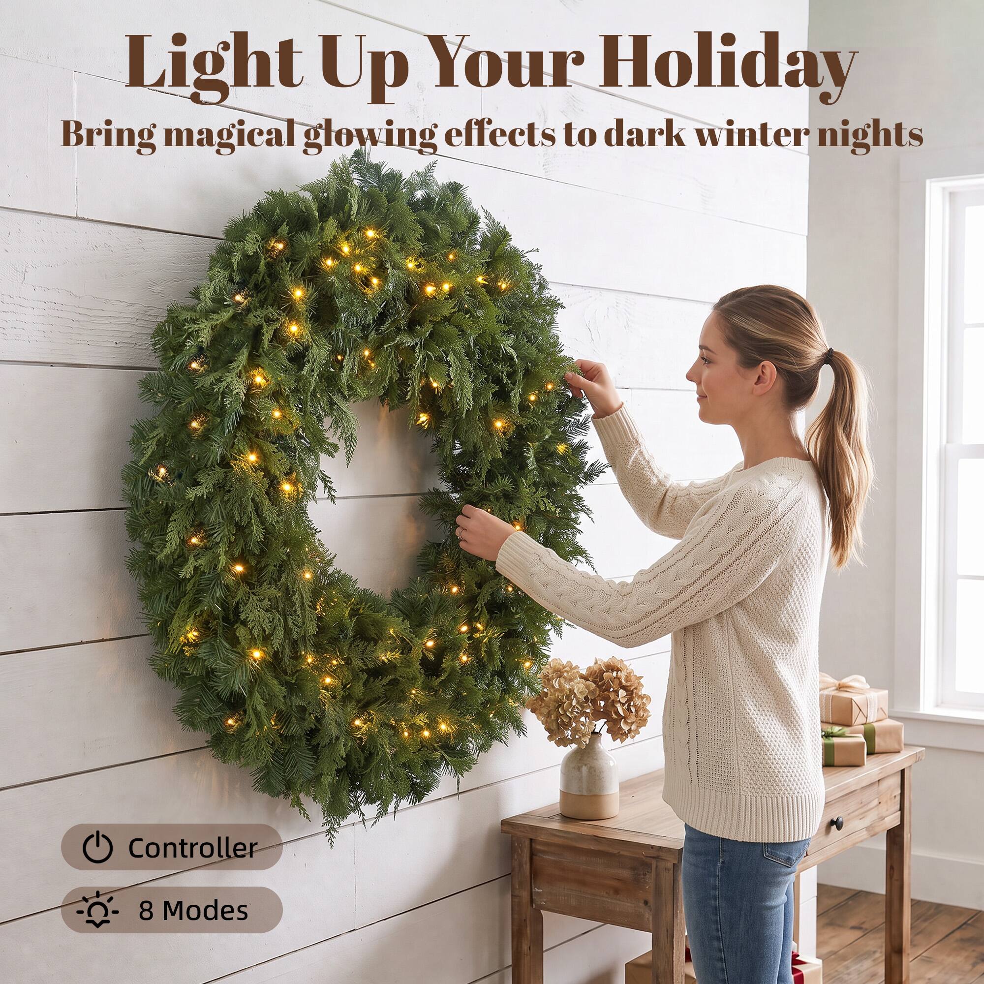 Light Up Your Holiday  
Bring magical glowing effects to dark winter nights

Controller  
8 Modes