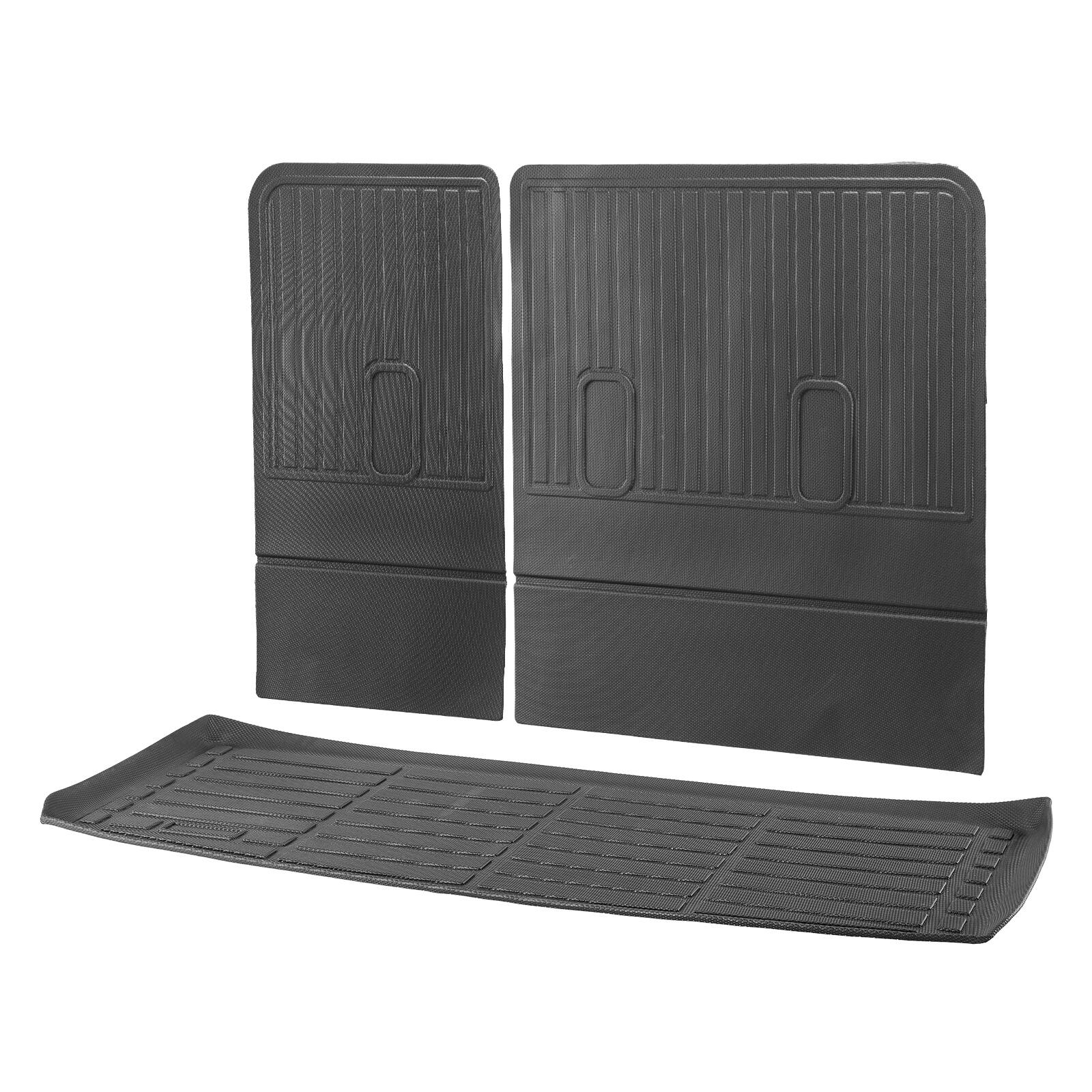 Alt View 5. VEVOR - Cargo Mats Compatible Chevrolet Tahoe & GMC Yukon 2021-2024, Custom Fit TPE Cargo Liner Set for SUVs,Trunk and Rear Back - Black.