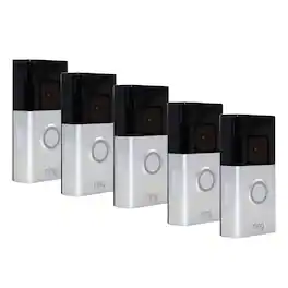 5x Ring Battery Doorbell Pro Smart Wi-Fi Video Doorbell - Satin Nickel