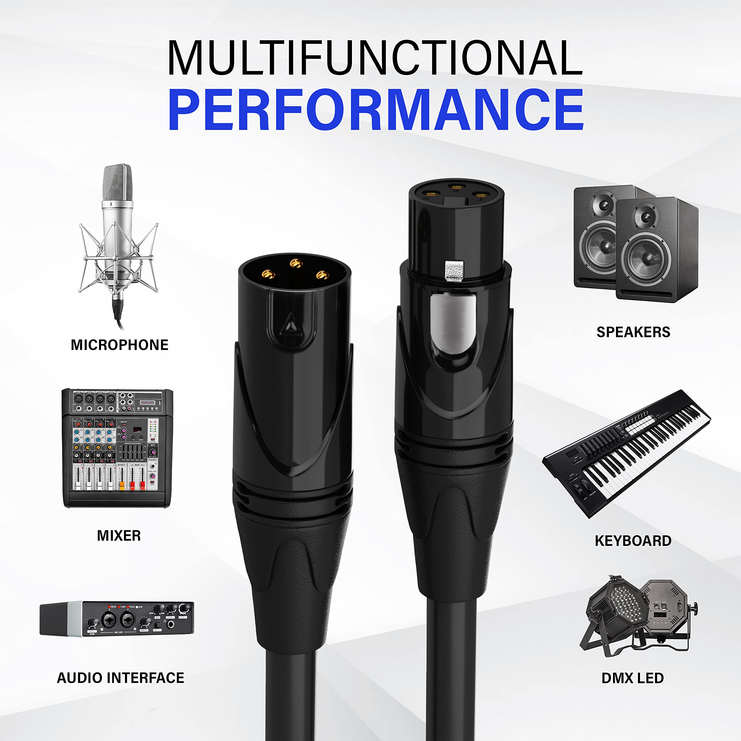 MULTIFUNCTIONAL PERFORMANCE

MICROPHONE
SPEAKERS
MIXER
KEYBOARD
AUDIO INTERFACE
DMX LED