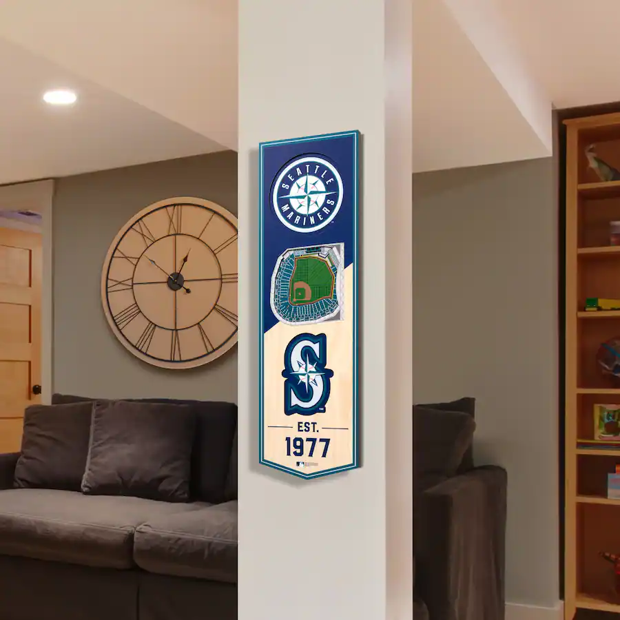 Mariners Stadium Rafter Banners YouTheFan Seattle Mariners 6'' x 19'' 3D StadiumView Banner Multicolor ...